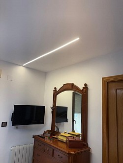 Reparación, pintura en habitación y roza para led